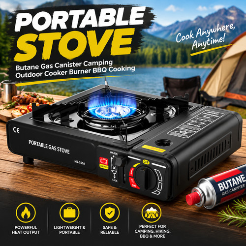 Portable butane gas stove - butane,