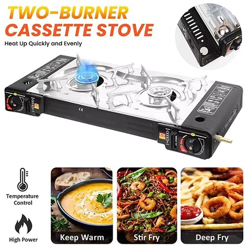 Portable double burner gas - portable,