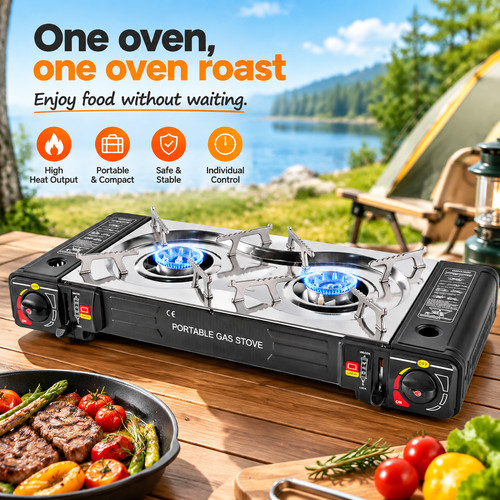 Camping gas double burner - gas,