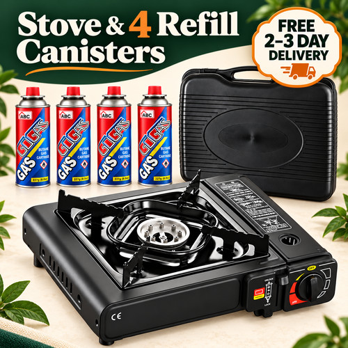 Portable camping gas - gas, stove