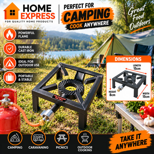 Portable gas burner - portable, camping