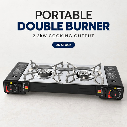 Portable double burner butane - double,