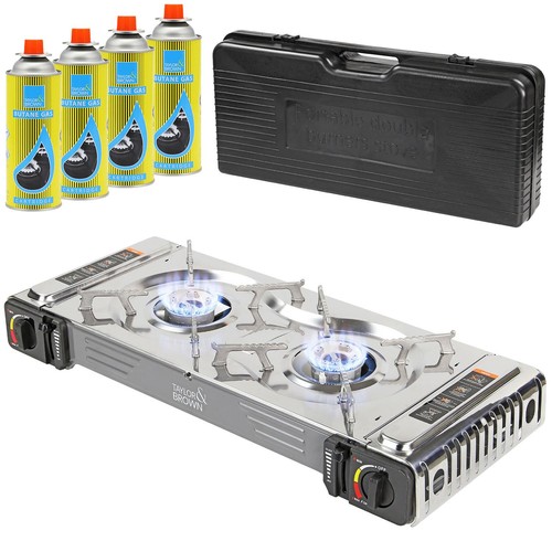 Portable double twin burner - portable,