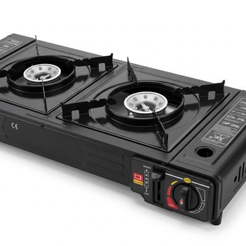 Double burner camping gas - burner,