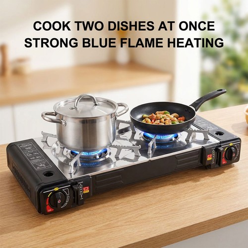 Portable double burner - double, camping